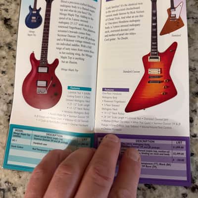 Hamer Price List 1998 standard studio artist eclipse phantom custom Mirage special cruise Bass  Californian Diablo Daytona Duo Tone chaparral 12 string image 7