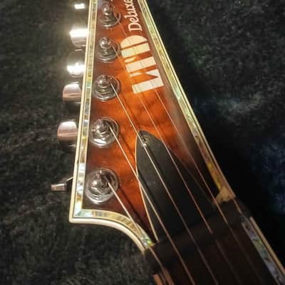 ESP LTD Esp LTD Deluxe 1000NT Dark Brown Sunburst 2000's with Hard Case image 4