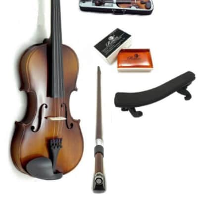 Sky Brand New Solid Wood Antique Viola Outfit with Lightweight Case, Bow and Rosin (16 Inch) image 1
