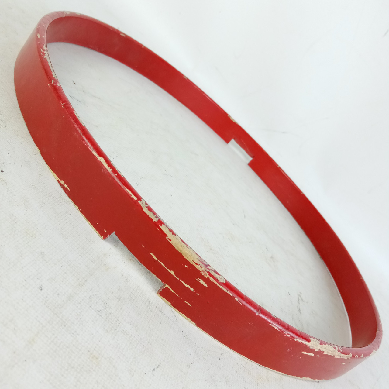 Slingerland 14"Red Marching Snare Drum Resonant Wood Hoop/Rim Vintage Parade USA — main photograph