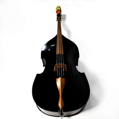 Black Upright Bass With Brian Setzer Head Headstock Owned by Brian Setzer image 1