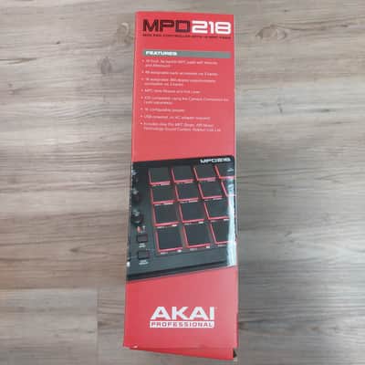 AKAI MPD218 Midi Pad Controller - Black & Red w/ original box, Manual & USB Cable SN# 694318016930 (USED) image 2