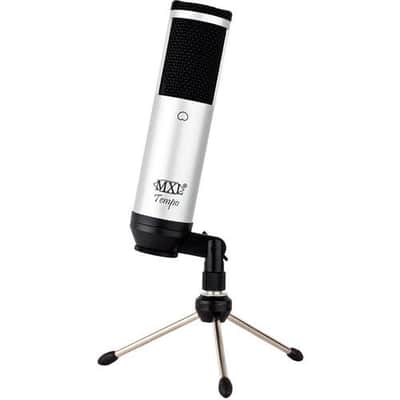 MXL MXL-TEMPO SK USB Mic w/ Headphone Jack – Silver body w/ black grill image 4