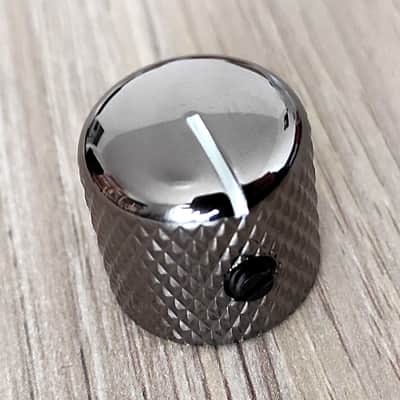 1 Telecaster cosmo black Metal Dome Knob for 1/4 (6,35mm) SolidShaft Pots image 2