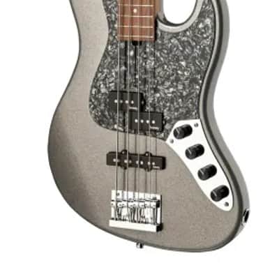 Sadowsky MetroExpress 21-Fret Hybrid P/J Bass, Morado Fingerboard, 4-String - Solid Silver Metallic High Polish image 4