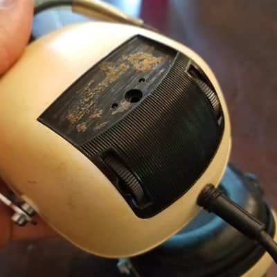 Sansui SS20 Heaphones Egg Over Ear Two-Way 1970s - Cream and black image 11