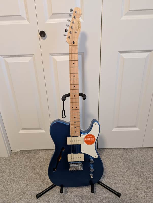 Squier Paranormal Cabronita Telecaster Thinline - Lake Placid Blue (Plastic Still On It) image 1