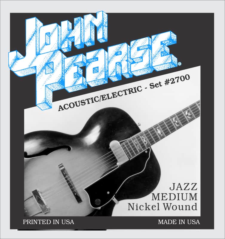John Pearse 2700 Nickel Wound Jazz Medium Electric Guitar Strings - 12-52 image 1