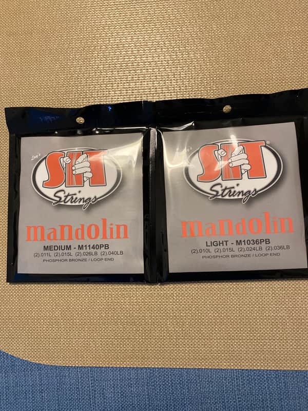 SIT  Light gauge mandolin strings 2024 Phosphor bronze/ loop end image 1