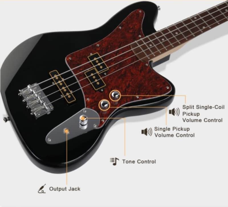 🎸+Amp! Glarry "EyeBuzz" T Style Electric Bass Guitar +Rosewood Fretboard +Cable!🎸 image 1
