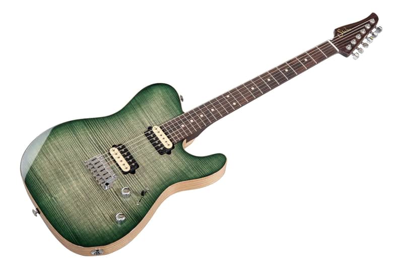 Suhr Modern T Custom Shop FM HH FTGB - Faded Trans Green Burst - Rosewood neck image 1