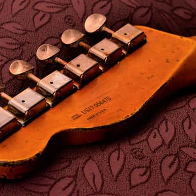 American Fender Custom Telecaster 2017 Magenta Sparkle Heavy Relic Lindy Fralins image 25
