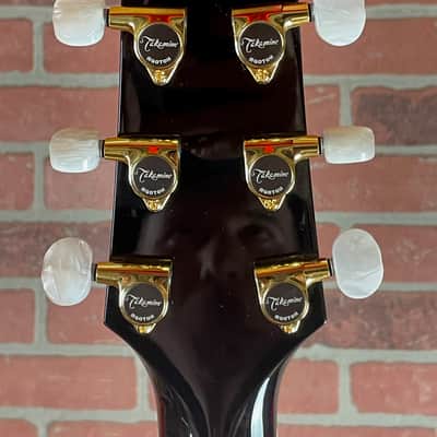 Takamine EF450C-TT TTB NEX Thermal Top Acoustic-electric Guitar - Transparent Black Burst image 14