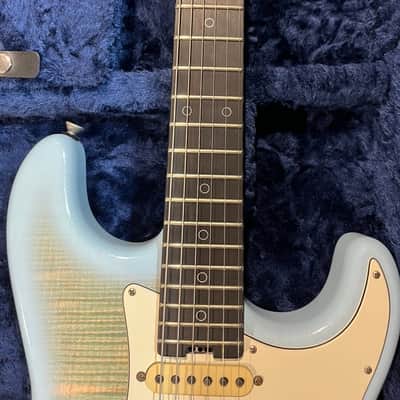 2023 Schecter USA Custom Shop Nick Johnston Traditional HSS “Wembley” Flame Top Nitro - Atomic Ice image 8