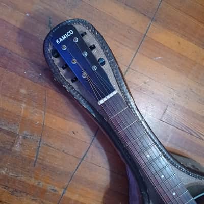 Kamico 14 Fret Parlor guitar 1950s Tobacco burst With Chipboard Case RARE image 10