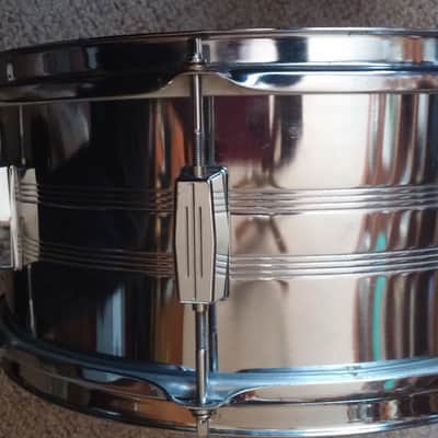 VINTAGE Tama Royalstar DEEP Chrome 6.5  X 14 Snare Drum 8 LUGS MADE IN JAPAN Very Clean !!!! 80s Chrome image 6