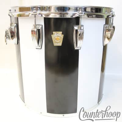 *Ludwig 14x13"White/Black Concert Tom Drum Vintage 80s USA Monroe Keystone 10Lug image 4