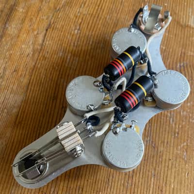 Gibson SG 50's LP Wiring 500k CTS Brass Shaft Pots .022 USA Emerson Bumblebee Caps Switchcraft 3-Way Toggle image 2