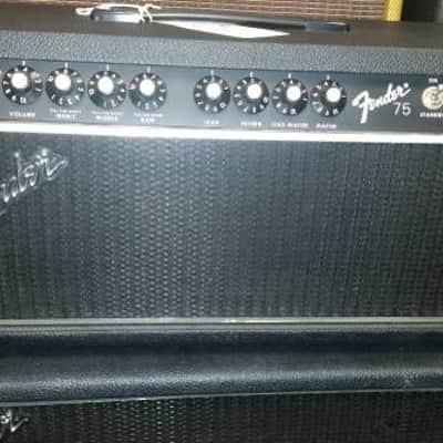 1980 Fender 75 Tube Amp Head w/ Matching 410 Speaker Cabinet image 2