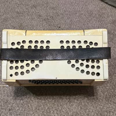 *Taking Offers* Hohner Imperial III Piano Accordion 26-Key 1930-1939 - Ivory/White image 9