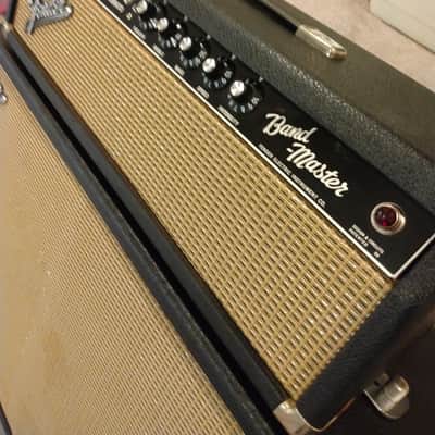 Fender 1965 Bandmaster Blackface Pre-CBS 40W Head & 2x12 Cab w/Original Covers image 3