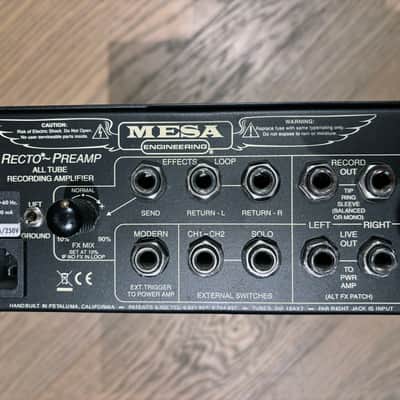 Mesa/Boogie Rectifier Recording Preamp 240V EU 2U All-Tube Rack Preamp Made in USA image 10