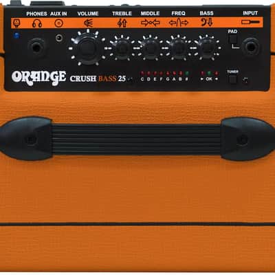 Orange Crush Bass 25 Bass Combo Amplifier, 25W, Orange image 4