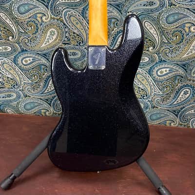 Fender Limited Edition Gold Foil Jazz Bass Black Sparkle image 5