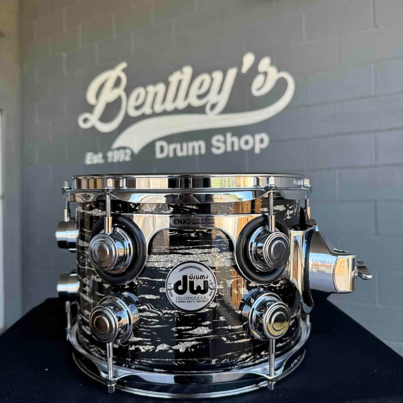 DW Collector's Maple VLT 7x10 Rack Tom in Black Oyster Glass FinishPly with Chrome Hardware (Rm 4) image 1