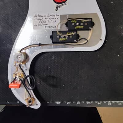 MyDream Partcaster Custom Built - PBass Aged White over Sunburst Hepcat 62' image 15