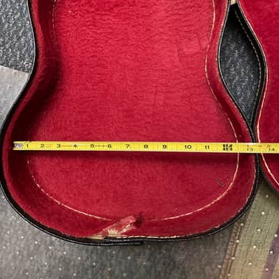 Vintage RARE 1960's Gibson SG Soft Shell Guitar Case Black w/ Red liner Epiphone image 12