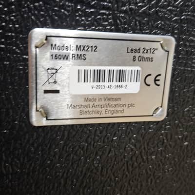Marshall MX212R 160-Watt 2x12" Guitar Speaker Cabinet 2012 - Present - Black image 6