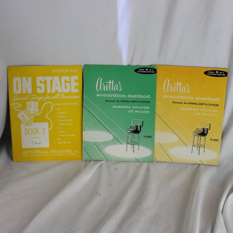 Lot of 3 Used Song Books - Arreta Music Accordion Method & More image 1