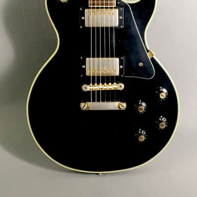 Vintage 1969 Matsumoku MIJ Aspen Single Cut Les Paul Piano Black LP Aged Gold HSC 7.1 lb image 6