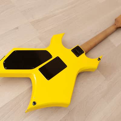 1980s BC Rich Warlock Vintage Electric Guitar Yellow, USA-Made w/ Dimarzio Super Distortions image 11