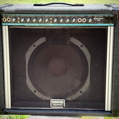 Peavey Teal Stripe Bandit 112 Solo Series 1x12 Scorpion - 80s Vintage - NICE! image 3