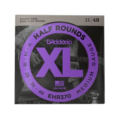 D'Addario EHR370 Half Round Medium Electric Guitar Strings 11-49 image 1