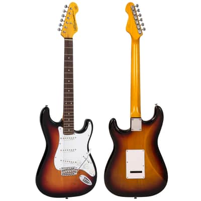 Vintage V6 ReIssued Electric Guitar ~ Sunset Sunburst LV6SSB) image 2