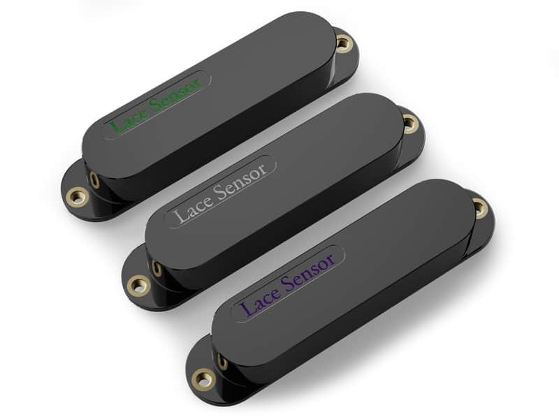 LACE Sensor "Triple Rainbow Set" 3-Pack Single Coil Pickups - Black image 1