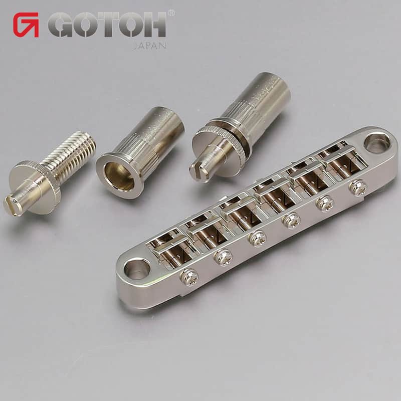 NEW Gotoh GE103B-T Nashville Style Tunematic w/ Studs - Tune-o-matic bridge - NICKEL image 1