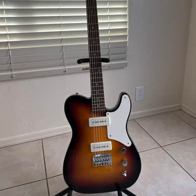 Squier Paranormal Baritone Cabronita Telecaster 2023 - Sunburst with Fender soft case image 2