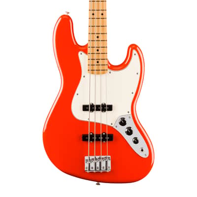Used Fender Player II Jazz Bass - Coral Red w/Maple FB image 1
