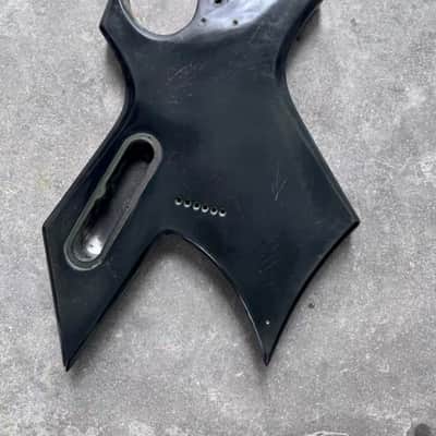 Red and Black Guitar Warlock Style Body, String Through image 8