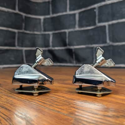 Tama Swingstar Bass Drum Spur Mounts – Vintage 1980s Chrome – Made in Japan – Legendary Grip & Stability image 2
