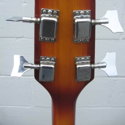 Mayfair Deluxe Bass 60's 70's Vintage Sunburst Case, Kent Teisco image 6