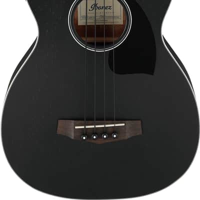 Ibanez PCBE14MH 4-String Acoustic-Electric Bass Guitar, Okoume Top, Weathered Black Open Pore image 2