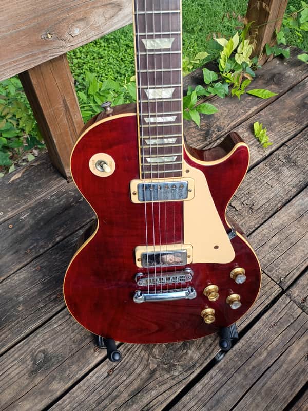 Gibson Les Paul Deluxe 30th Anniversary 2000 - 2001 Wine Red HH Rare image 1