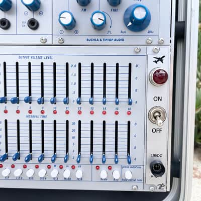 Buchla Tiptop 200t series with BPNYC ZERO Halliburton Eurorack Modular Travel Case SILVER 122hp 9U w/MARF image 11