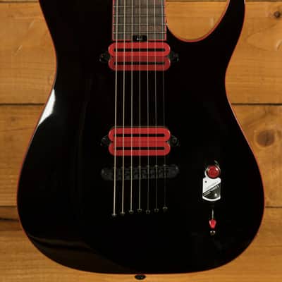 Schecter Sunset-7 - Ebony - Red Dawn - 7-String image 1