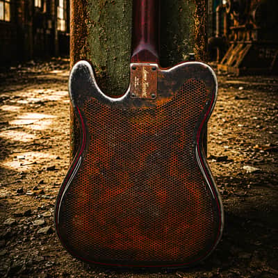 James Trussart Steelcaster with Bigsby 2016 - Rusted metal image 5